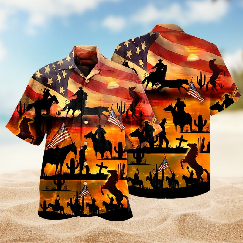 Cowboy American Pride Love Life Limited Edition – Hawaiian Shirt