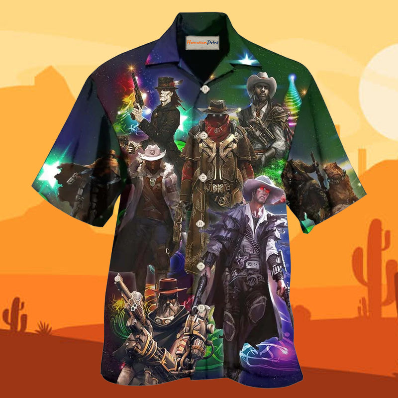 Cowboy Band Christmas Vintage Style - Hawaiian Shirt