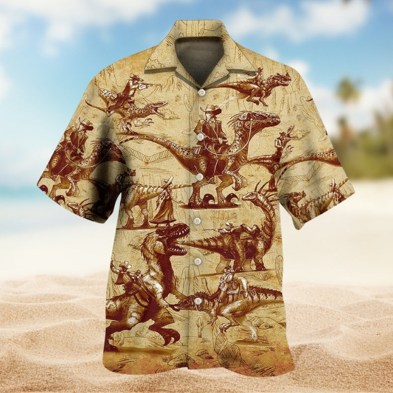 Cowboy Dinosaur Western Fantasy Love Life Limited Edition – Hawaiian Shirt