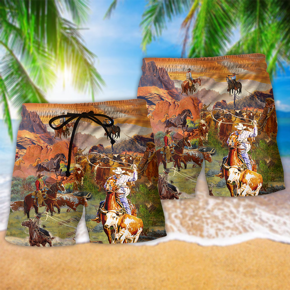 Cowboy Love Nature Western Life – Beach Short