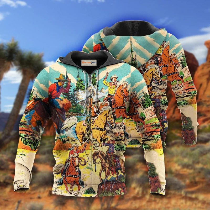 Cowboy Real Men Ride Horses Quote – 3D Hoodie