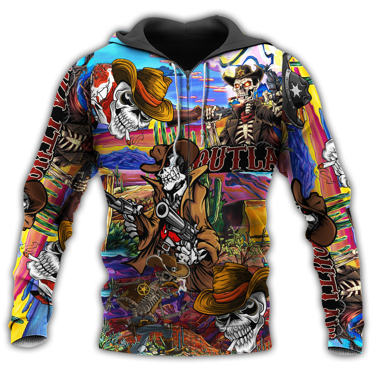 Cowboy Pirate Skull Cool Style - 3D Hoodie2