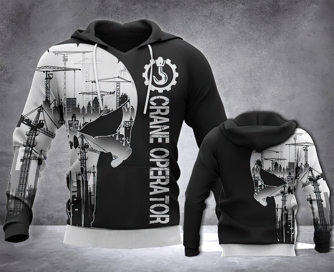 Crane Operator Black Art – 3D Hoodie