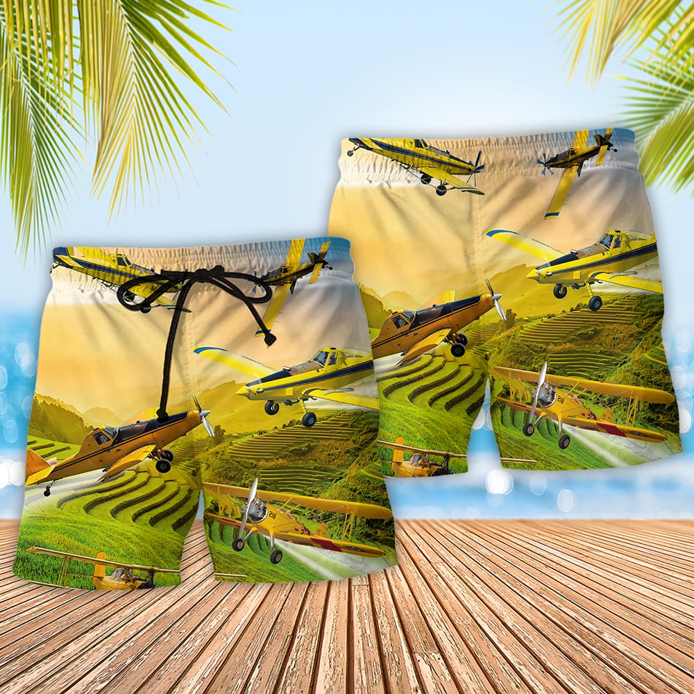 Crop Duster Flying Life – Beach Short