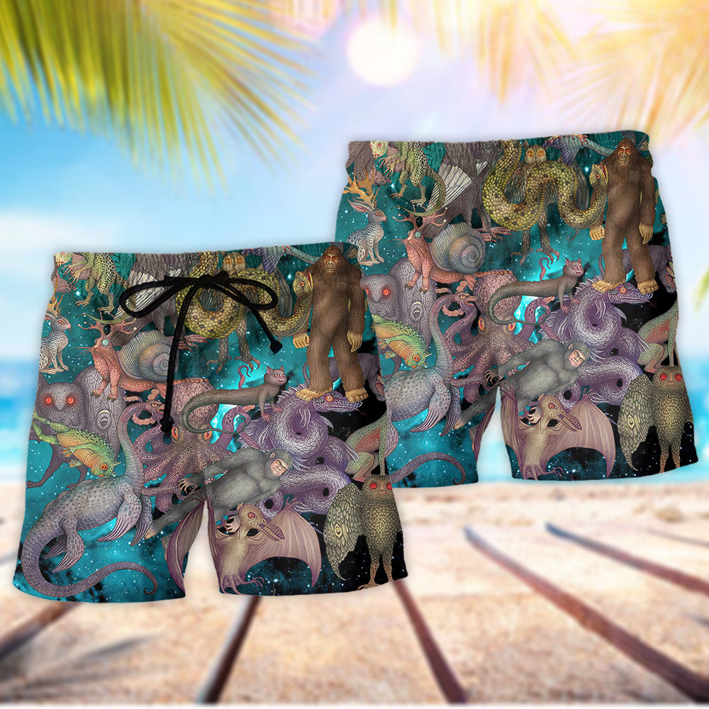 Wild Animals Scary Cool Art – Beach Short