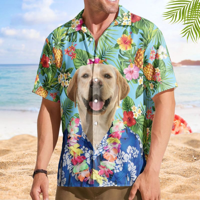 Custom Big Face Funny Photo Summer Aloha – Custom Photo Hawaiian Shirt