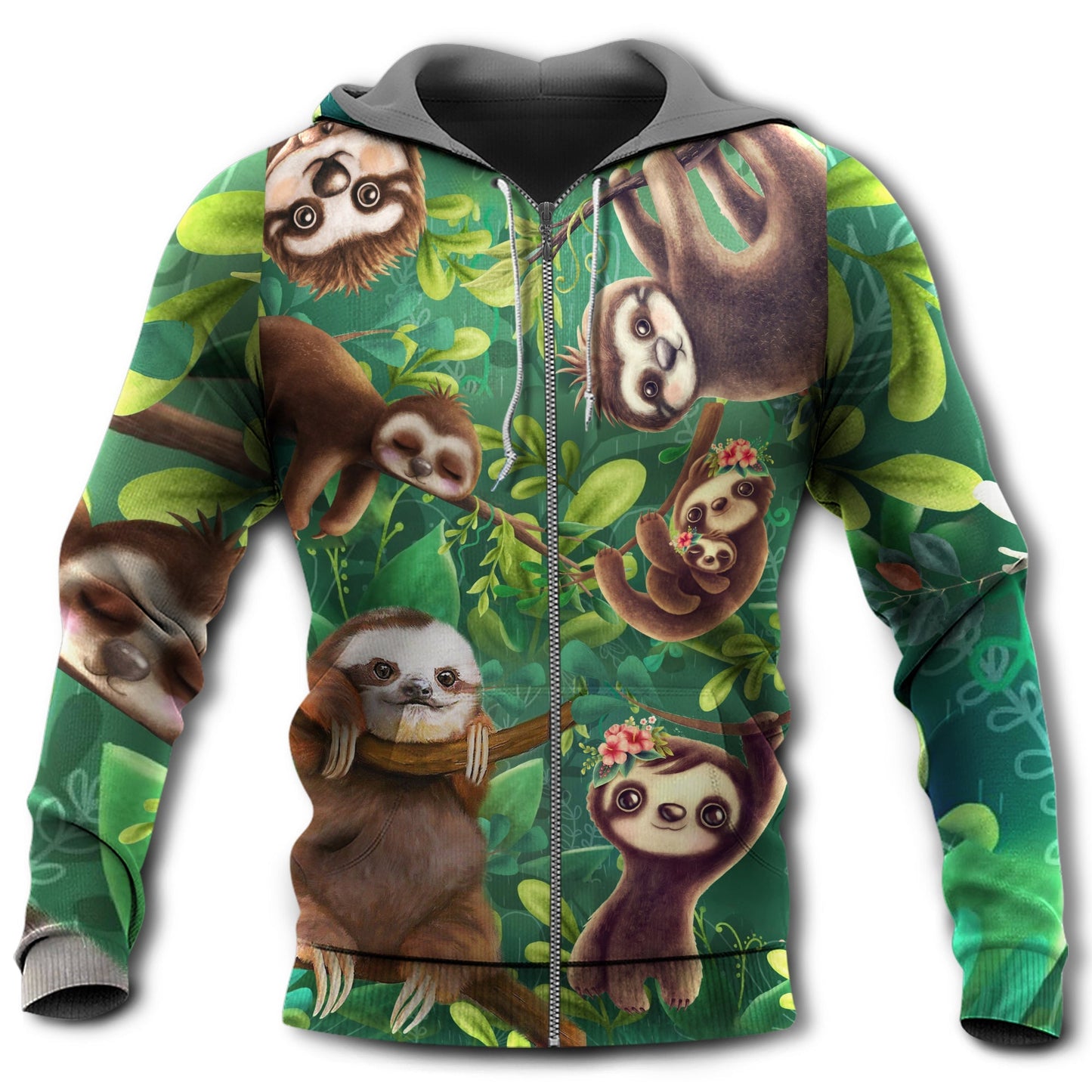 Cute Sloth Lovely Animals Art – 3D Hoodie