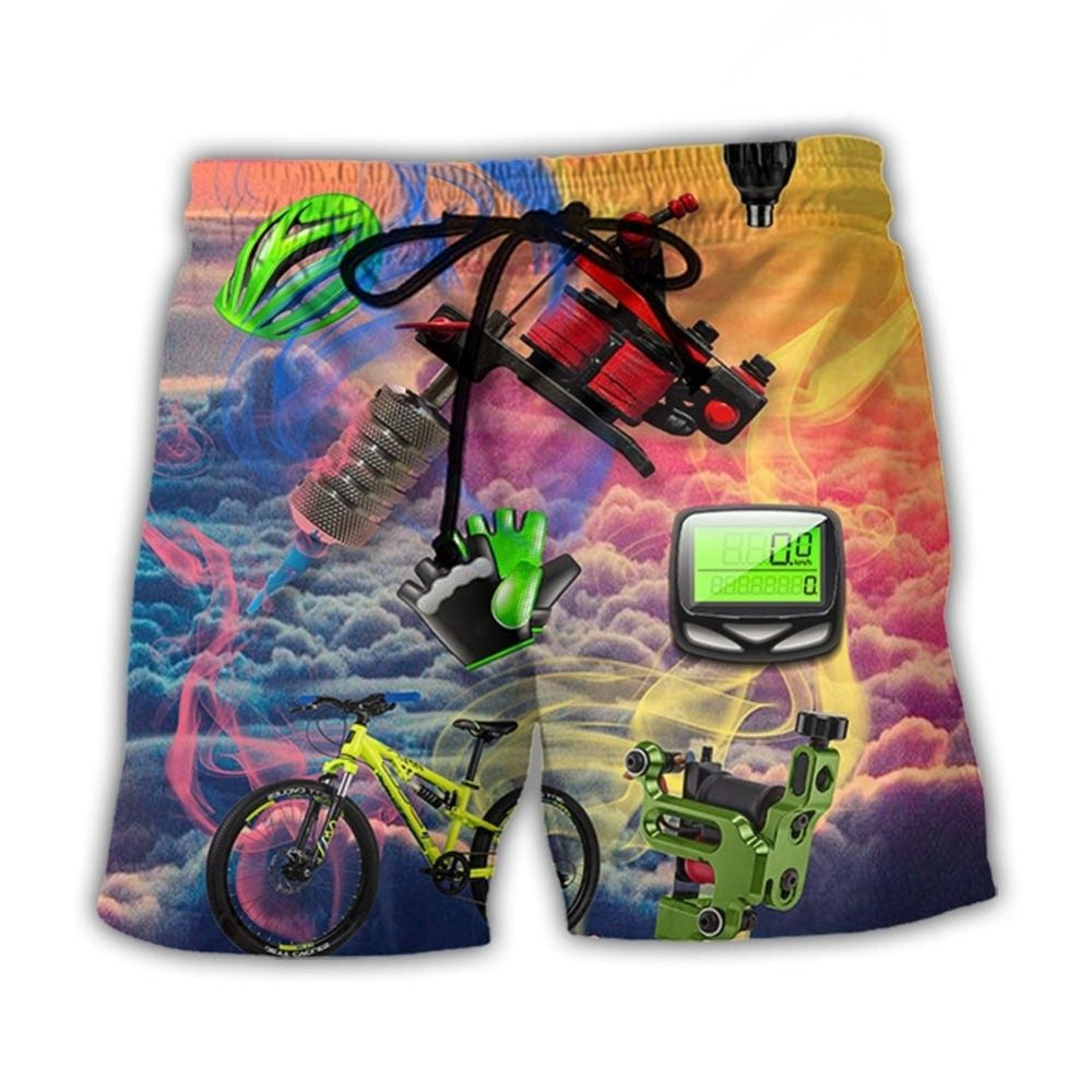 Cycling And Tattoo Dream Sky Lover - Beach Short