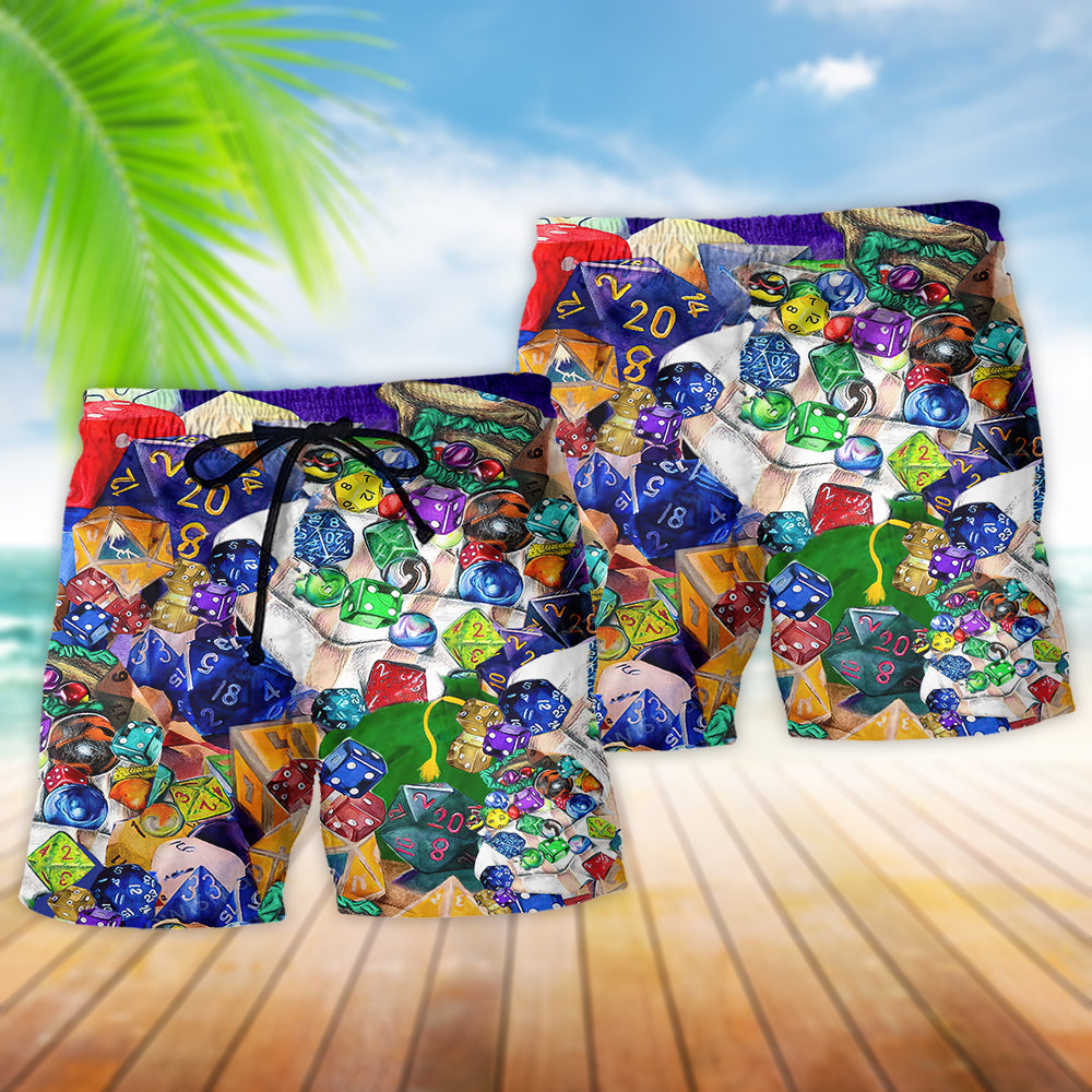 D20 Dice Wisdom Fantasy – Beach Short