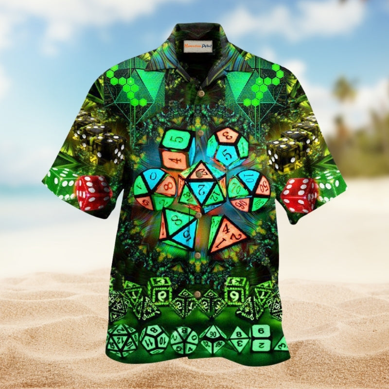 D20 Glowing Kaleidoscope Dice Edition – Hawaiian Shirt