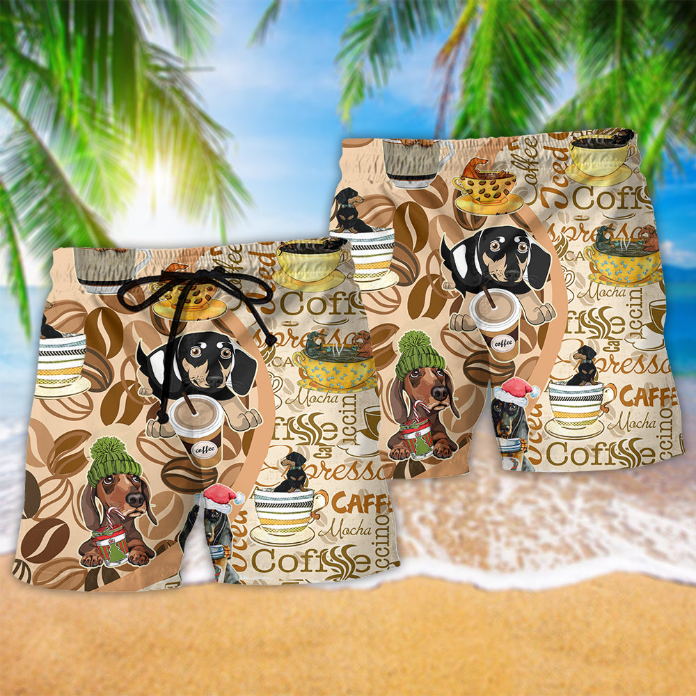 Dachshund Life Coffee Lover – Beach Short