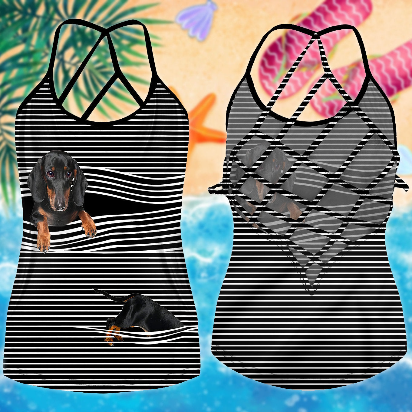 Dachshund Love Summer Limited Edition 1 – Hollow Tank Top