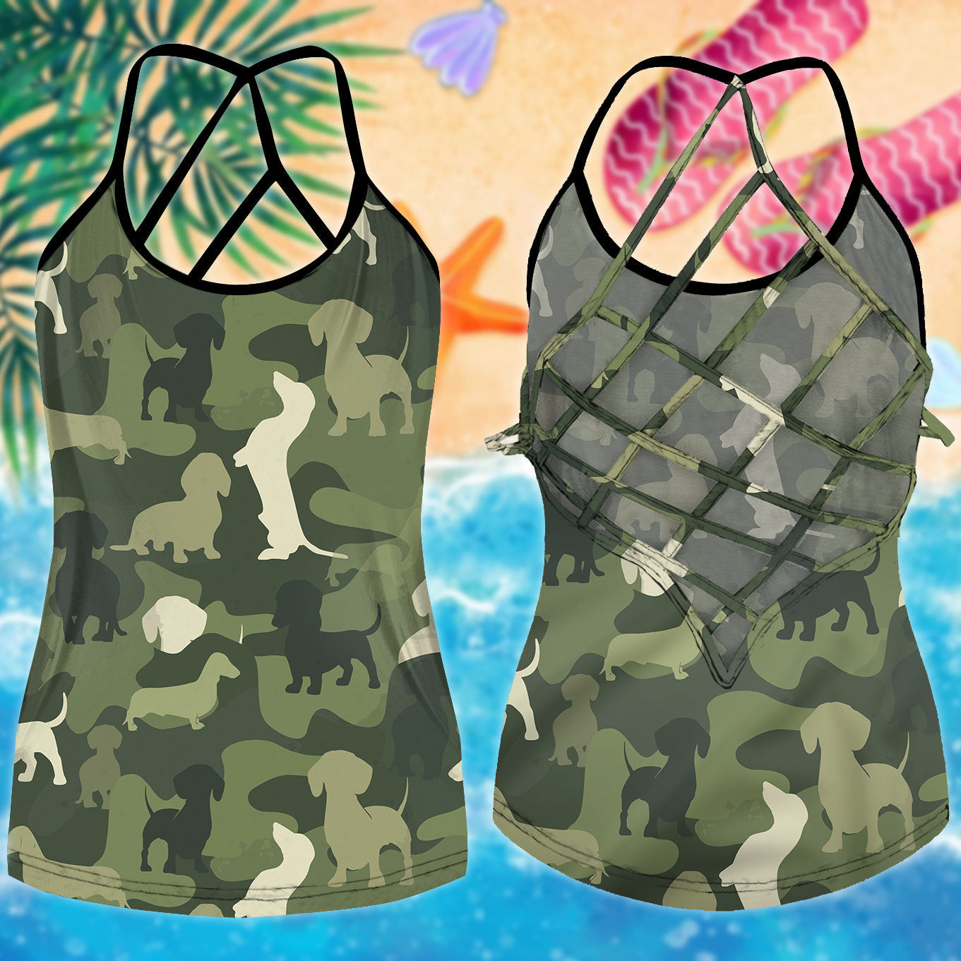 Dachshund Love Summer Limited Edition 4 – Hollow Tank Top