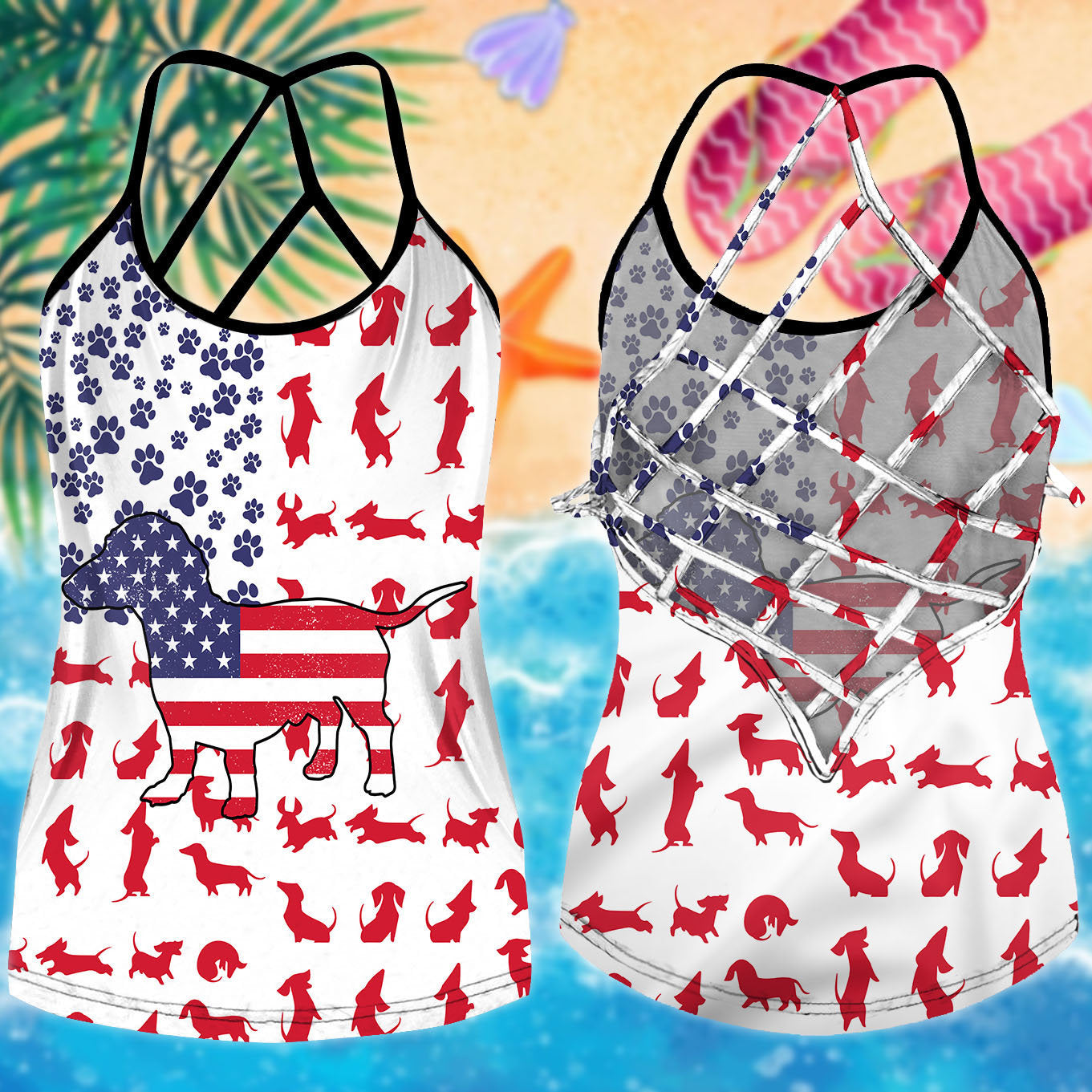Dachshund Love Summer Limited Edition 9 – Hollow Tank Top