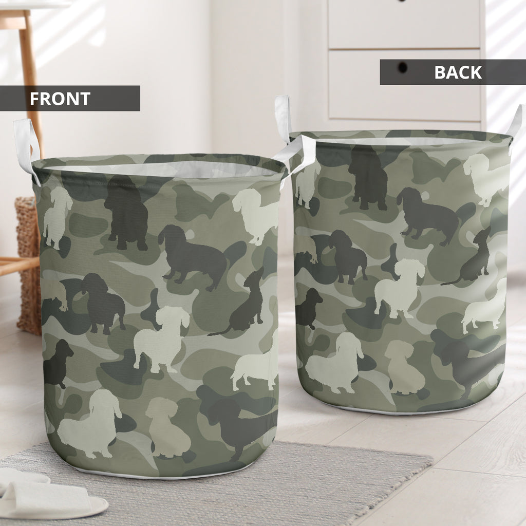 Dachshund Camo Style - Laundry Basket - Owls Matrix LTD