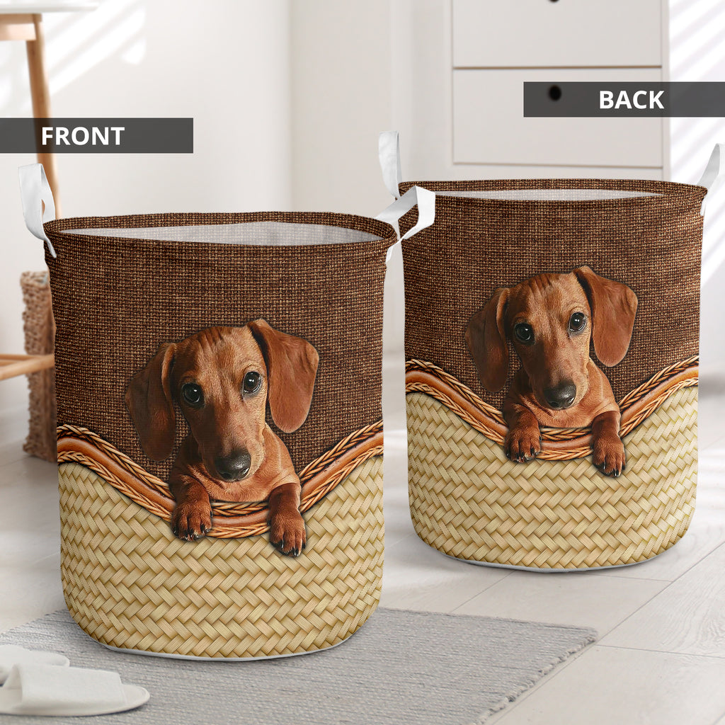 Dachshund Fabric Basic Style - Laundry Basket - Owls Matrix LTD