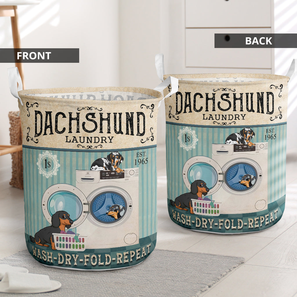 Dachshund Washing Machine - Laundry Basket - Owls Matrix LTD