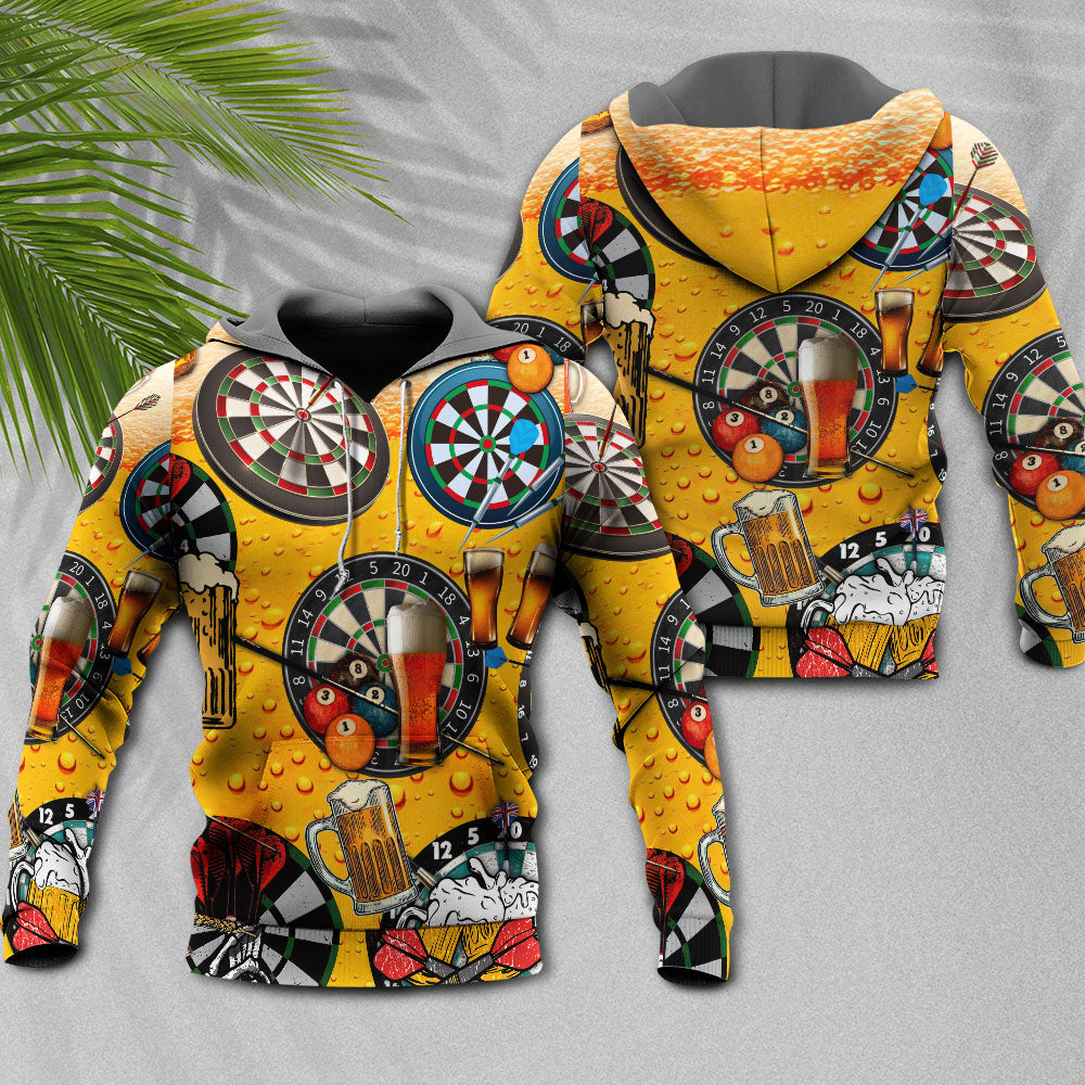 Darts And Beer Life Style - 3D Hoodie