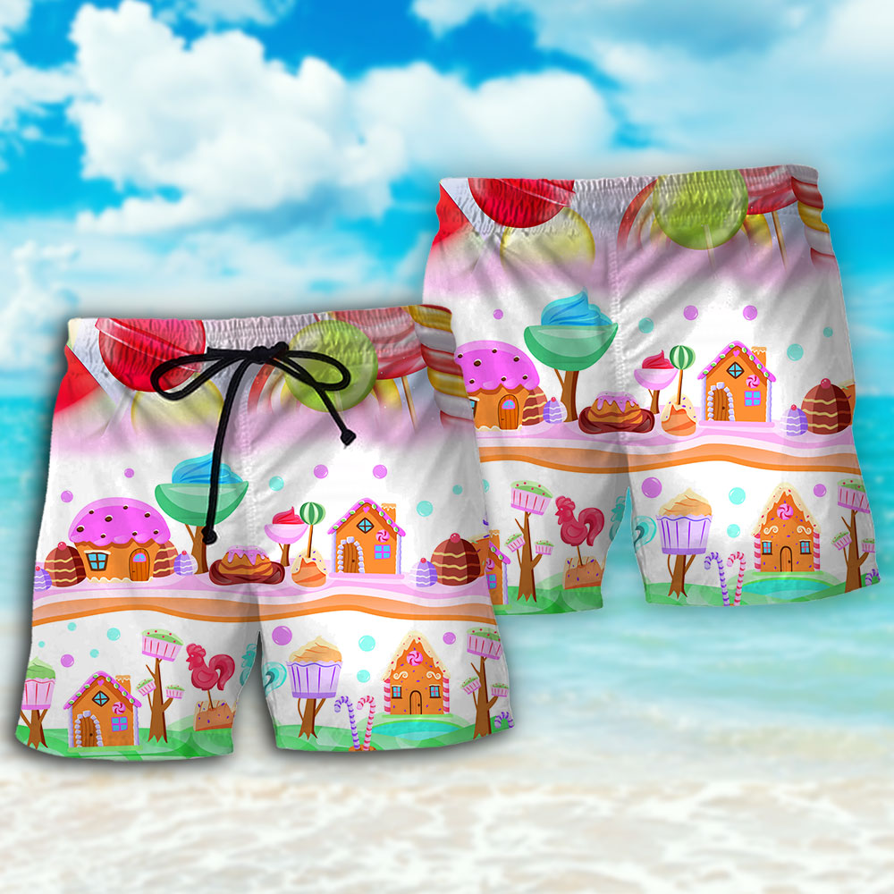 Candy And Cookies Sweet Dessert – Beach Short