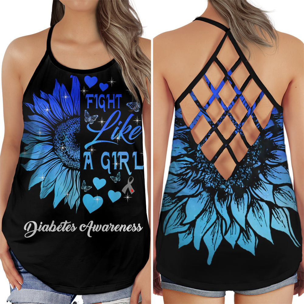 Diabetes Awareness Fight Like A Girl Edition – Hollow Tank Top