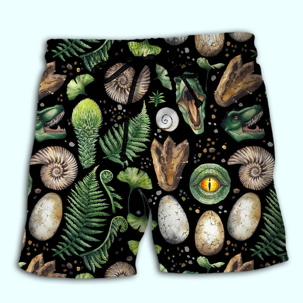 Dinosaur Tropical Leaf Wildlife - Beach Short