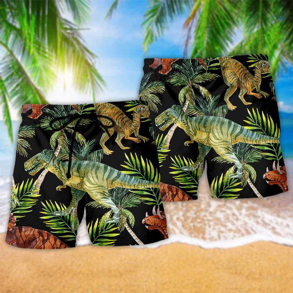 Dinosaur Ancient Jungle Adventure Art – Beach Short