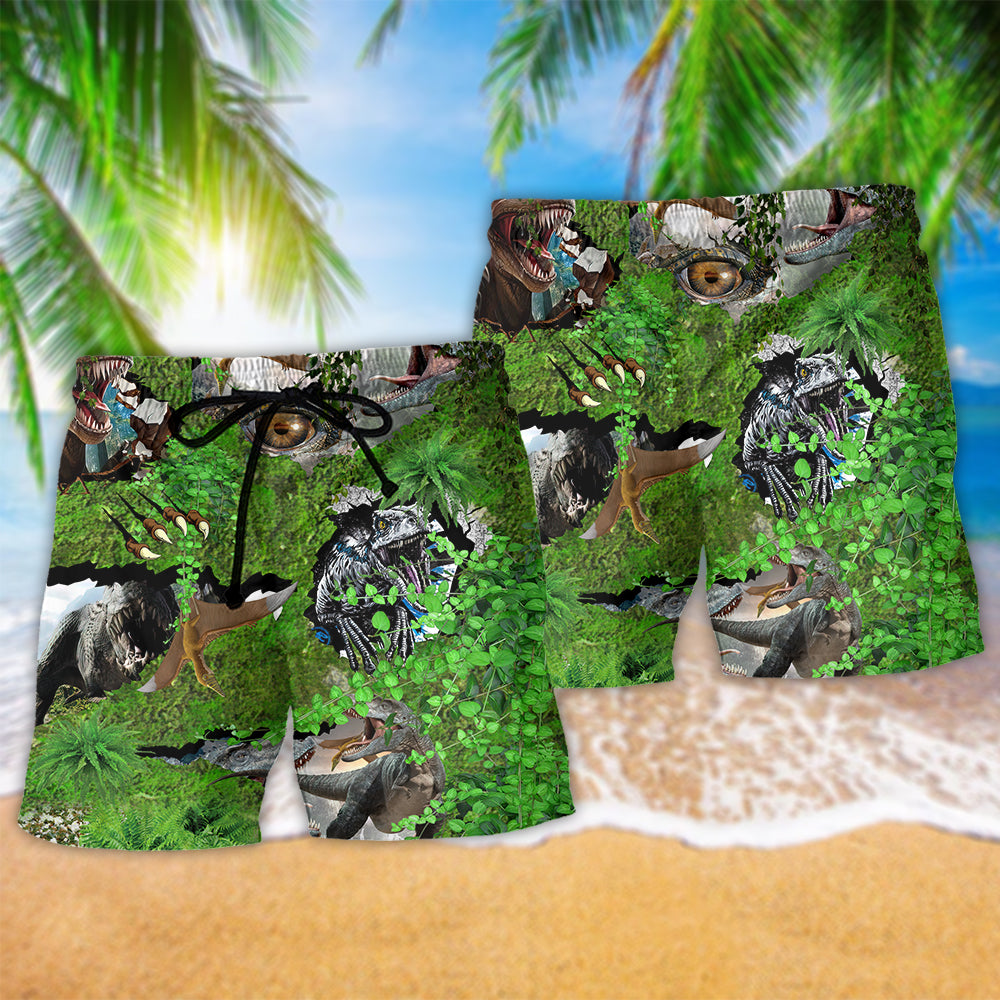 Friendly T Rex Greeting – Beach Short