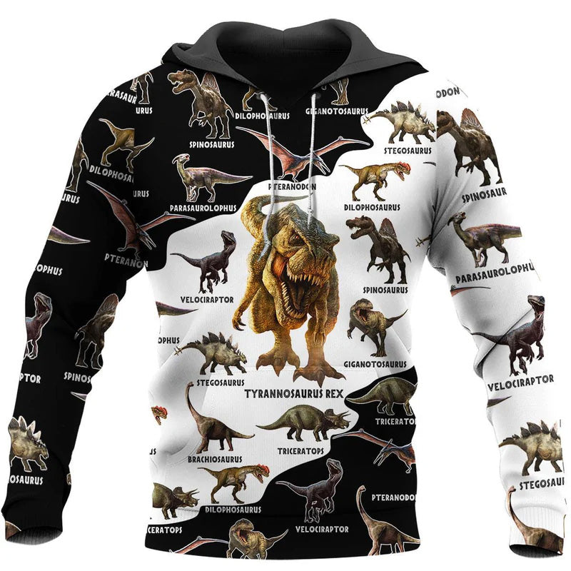 Dinosaurs Love World Art - 3D Hoodie