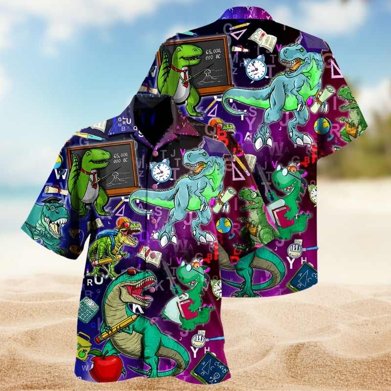 Dinosaurs Teaching Is Like A Walk In The Park Limited Edition – Hawaiian Shirt