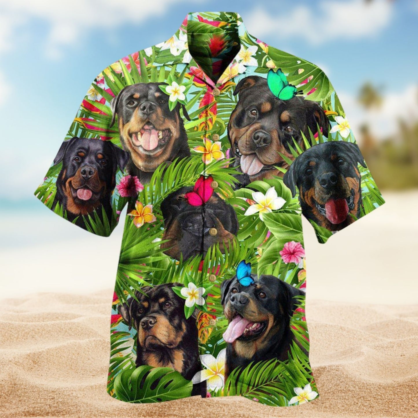 Dog Happy Summer Rottweiler Edition – Hawaiian Shirt