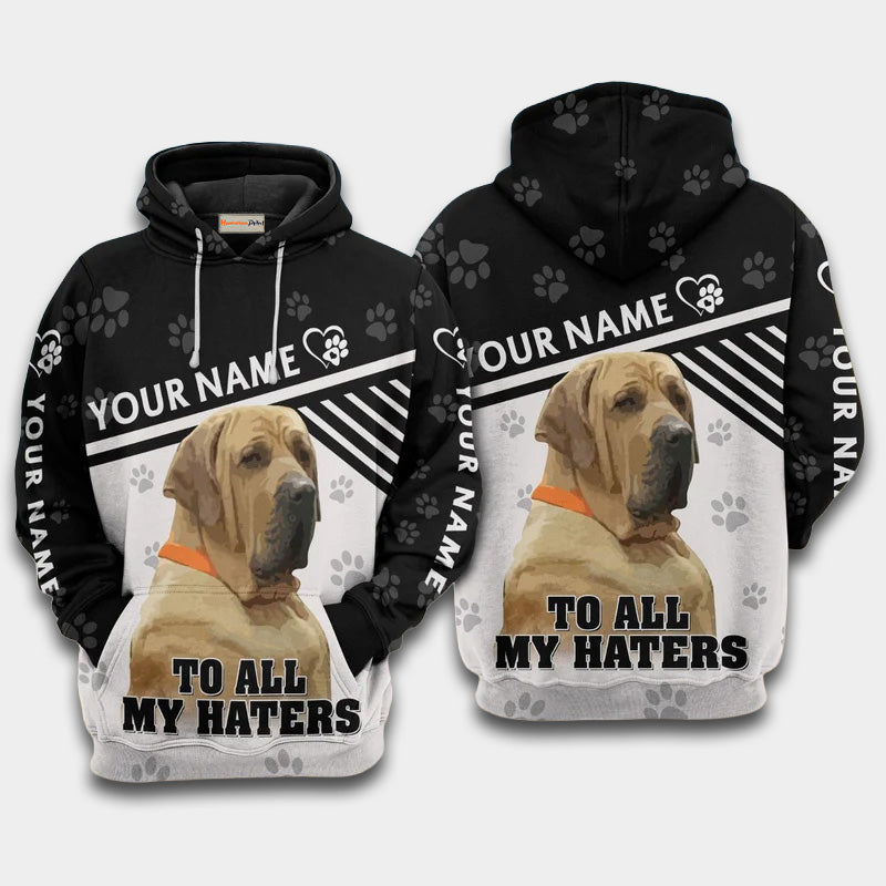 Dog Paw To All My Haters Personalized - 3D Hoodie