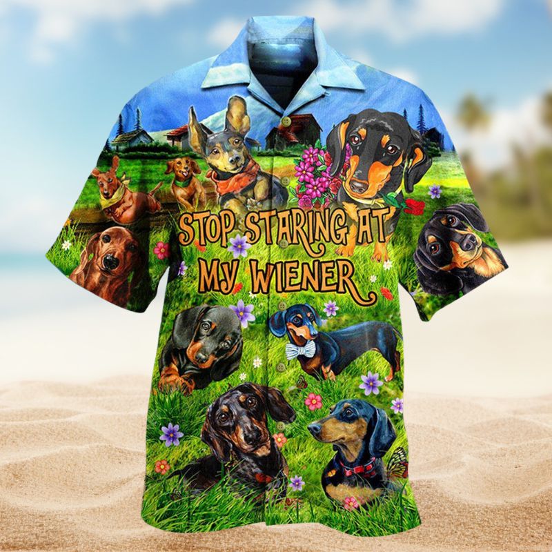 Dog Stop Staring At My Wiener Edition – Hawaiian Shirt