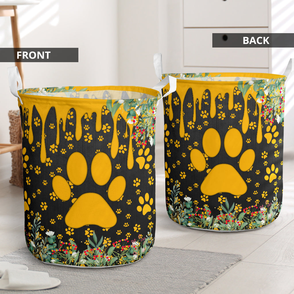 Dog Mom Flower - Laundry Basket - Owls Matrix LTD