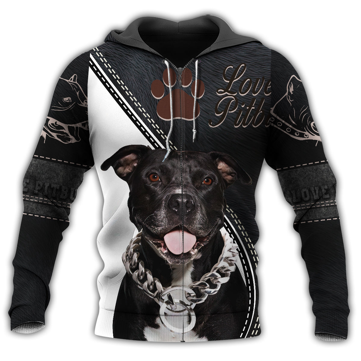 Pitbull Lover Forever Cool Dog - 3D Hoodie
