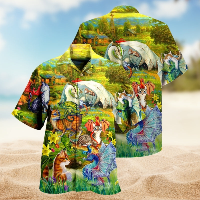 Dragon And Cats Love Life Limited Edition 23 – Hawaiian Shirt
