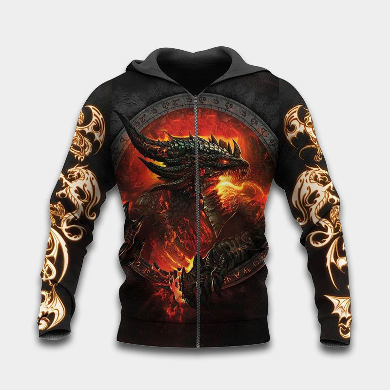 Dragon Fire Legend Limited Art – 3D Hoodie