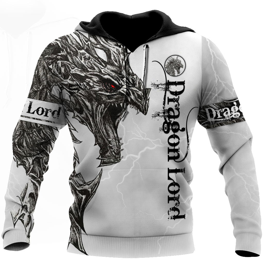 Dragon Lord Red Eye Tattoo Art – 3D Hoodie