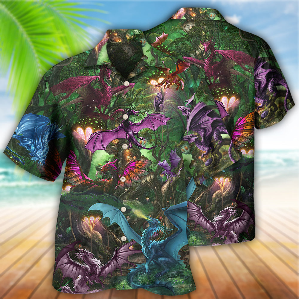 Dragon Love Nature And Life Vintage Style - Hawaiian Shirt
