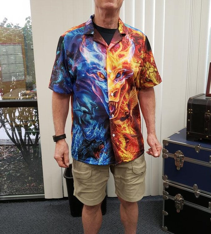 Amazing Dragon Love Life Vintage Style - Hawaiian Shirt