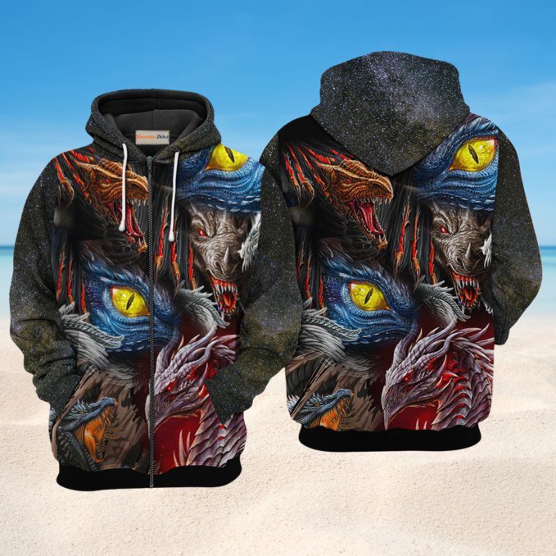 Dragon Love Life Art – 3D Hoodie