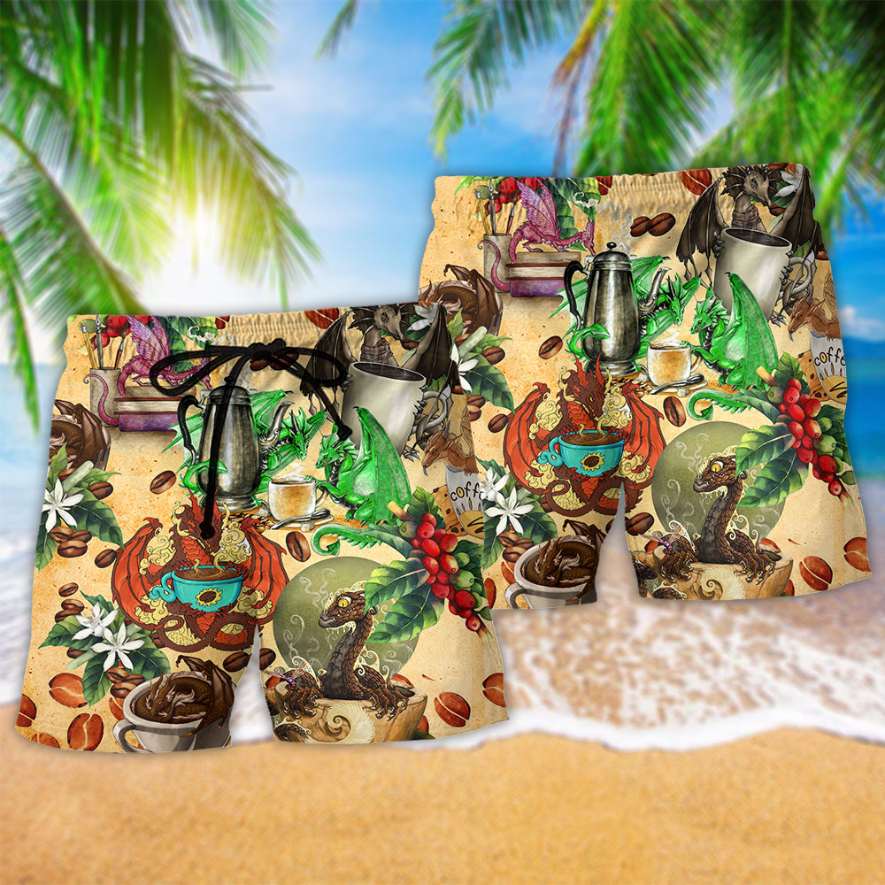 Dragon Love Life Coffee Art – Beach Short