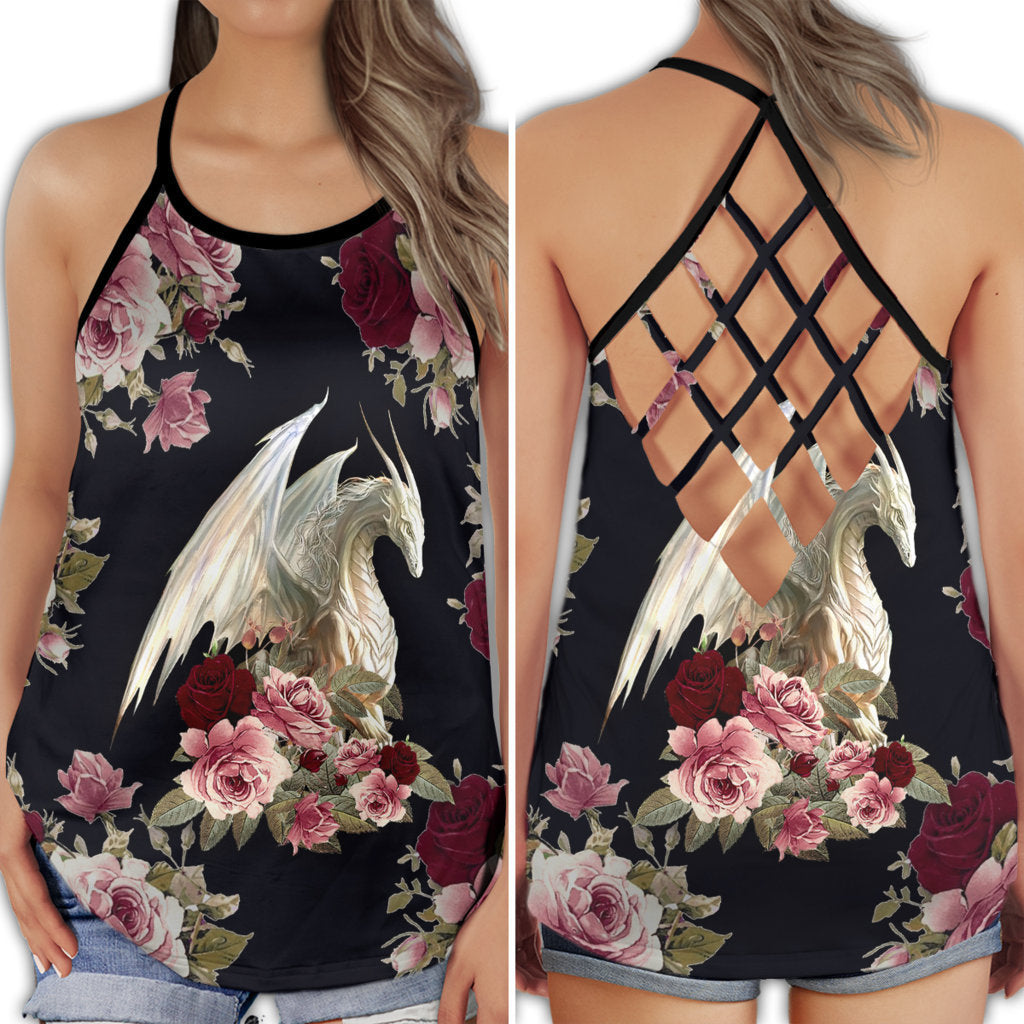 Floral Dragon Strength Everyday Energy - Hollow Tank Top