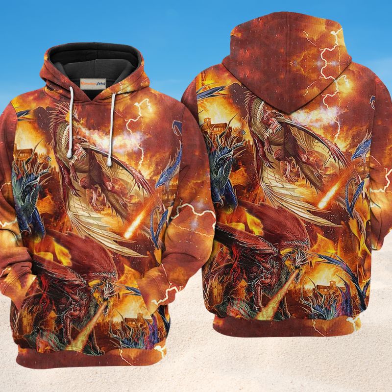 Dragon Fire Power Cool Style - 3D Hoodie