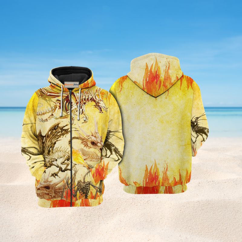 Dragon Skull Love Art – 3D Hoodie2