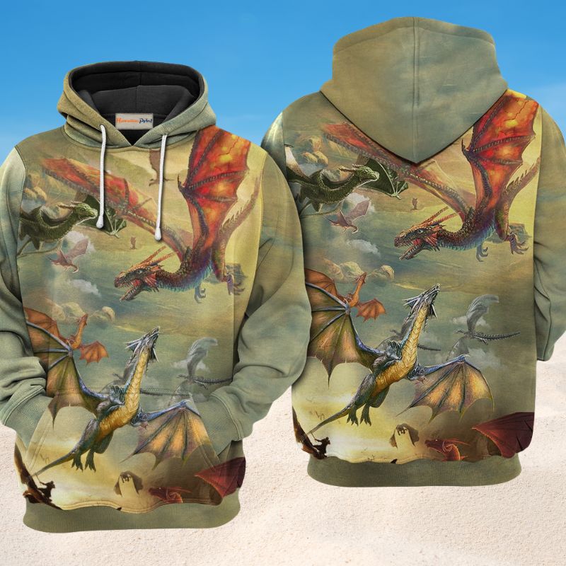 Dragon Strong Cool Fantasy - 3D Hoodie