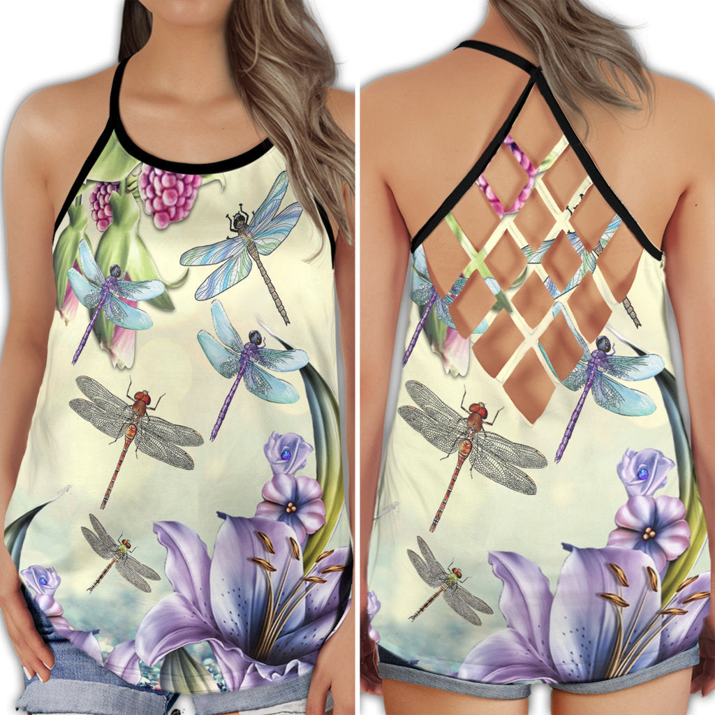 Dragonfly Sky Freedom Energy - Hollow Tank Top