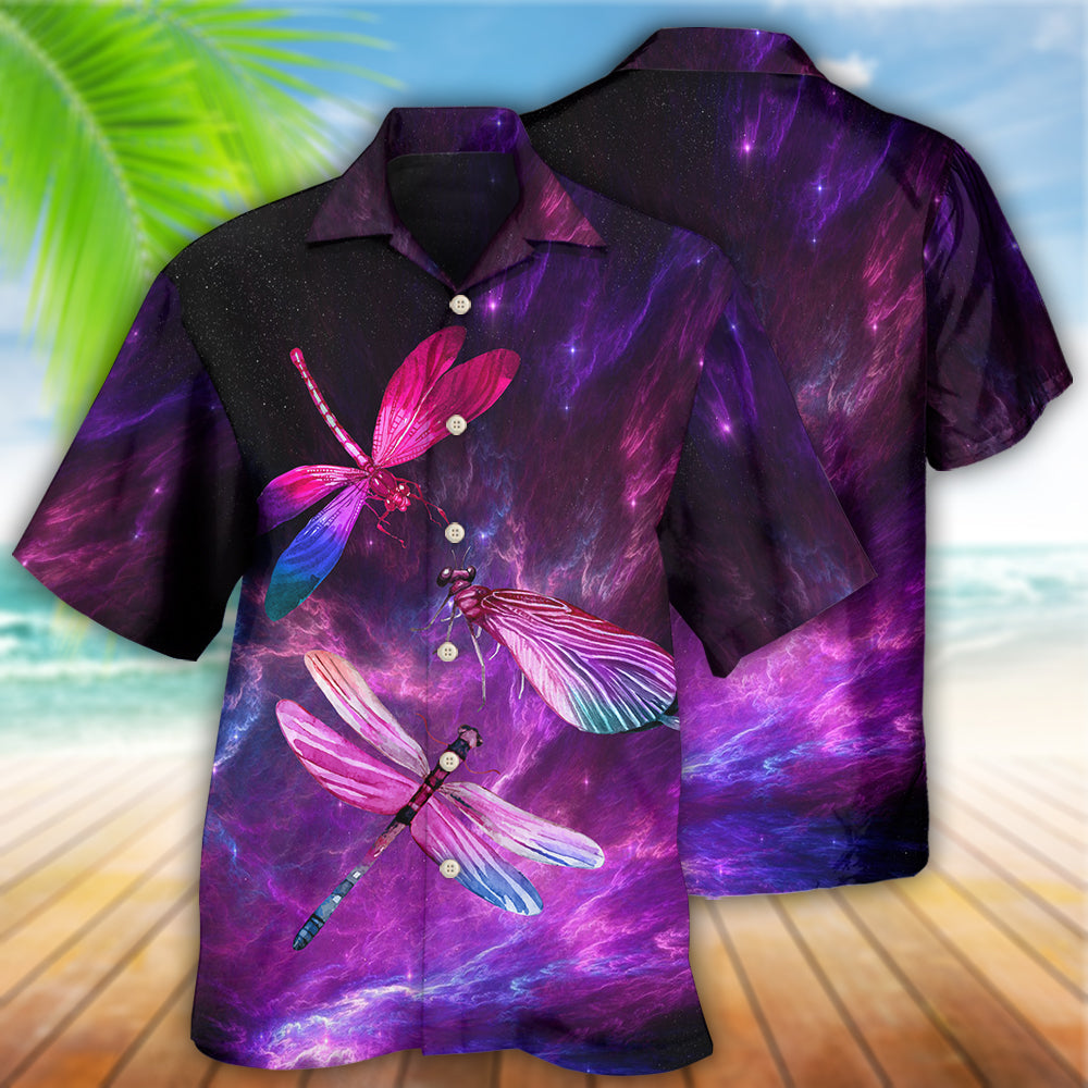 Purple Dragonfly Love Sky Vintage Style - Hawaiian Shirt
