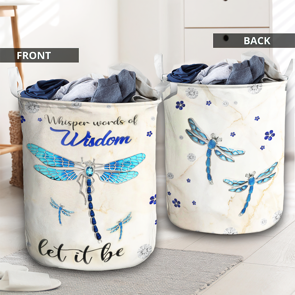 Dragonfly let it be jewelry style - Laundry basket - LAUB03NGC240222-Owls Matrix
