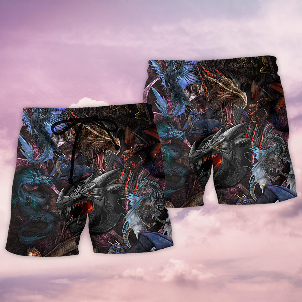 Dragon In A Mystery Fantasy World – Beach Short