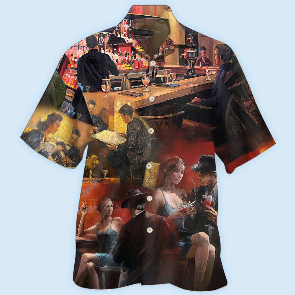 Drinking Wine With Friends Style – Hawaiian Shirt